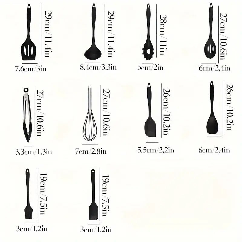 Juego de utensilios de cocina de silicona antiadherente 20 piezas - Konviene