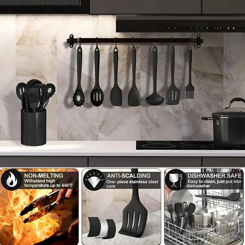 Juego de utensilios de cocina de silicona antiadherente 20 piezas - Konviene
