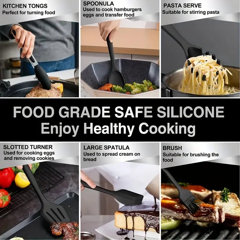 Juego de utensilios de cocina de silicona antiadherente 20 piezas - Konviene