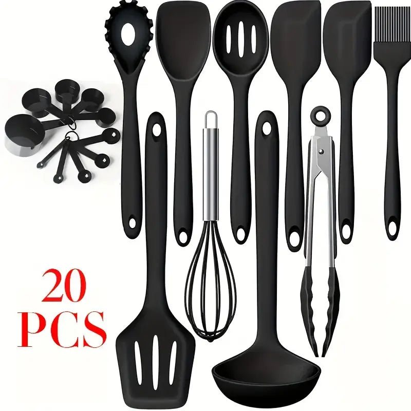 Juego de utensilios de cocina de silicona antiadherente 20 piezas - Konviene