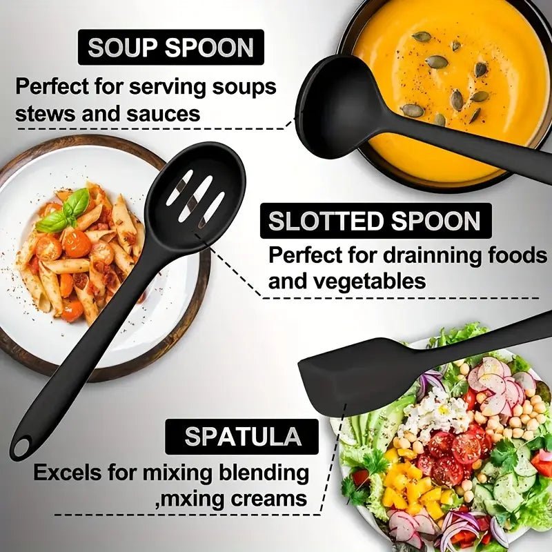 Juego de utensilios de cocina de silicona antiadherente 20 piezas - Konviene