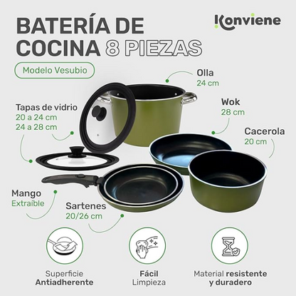 Batería de 8 Piezas