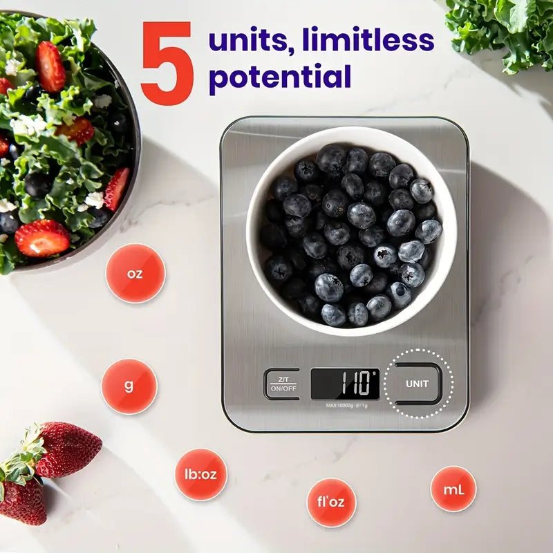 Báscula Digital de Cocina de Alta Precisión 22lb/10kg - 1pc - Konviene