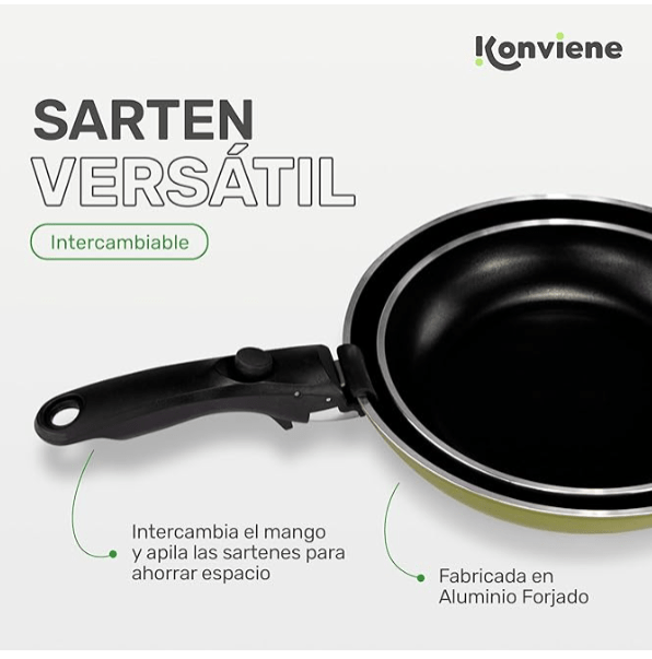 Juego de 2 Sartenes Antiadherentes - Konviene