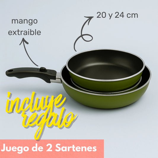 Juego de 2 Sartenes Antiadherentes - Konviene