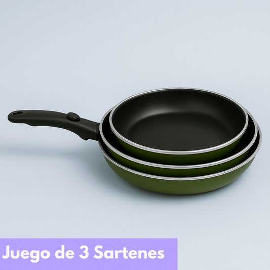 Juego de 3 Sartenes Antiadherentes - Konviene