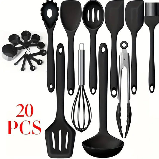 Juego de utensilios de cocina de silicona antiadherente 20 piezas - Konviene