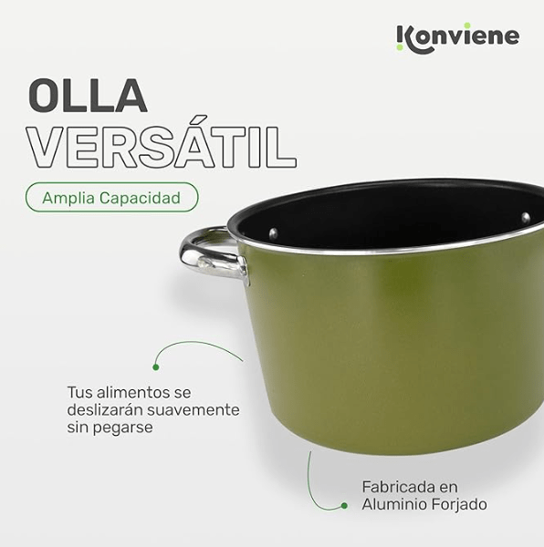 Olla Antiadherente 24 cm - Konviene