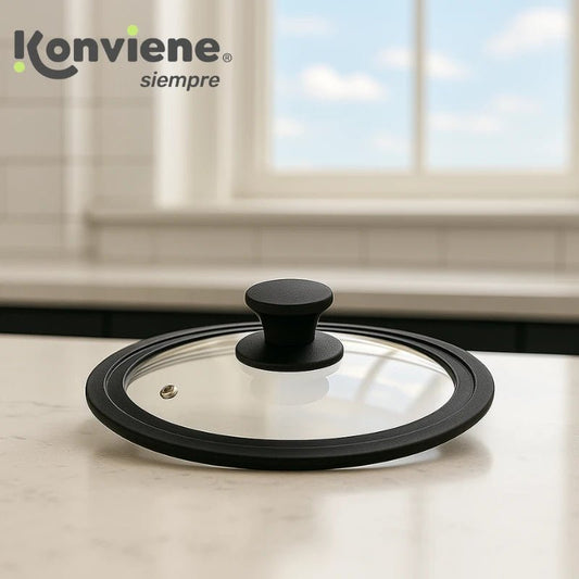 Tapa de Vidrio Templado Multiuso | Para sartenes y ollas de 24 a 28 cm - Konviene